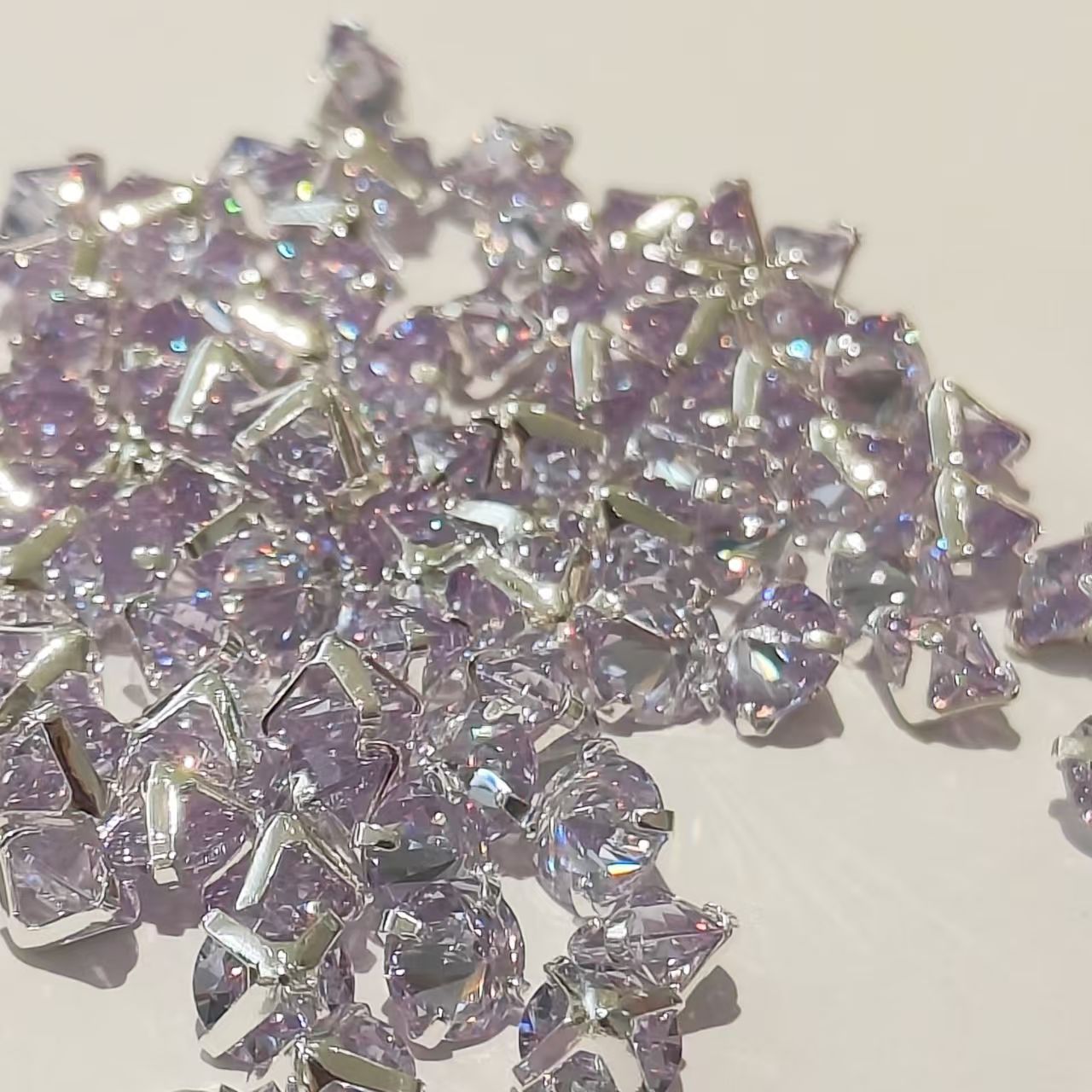 5mm round anti-clamp dopamine color DIY flash diamond burst flash crystal stringing accessories beads colorful pointed bottom