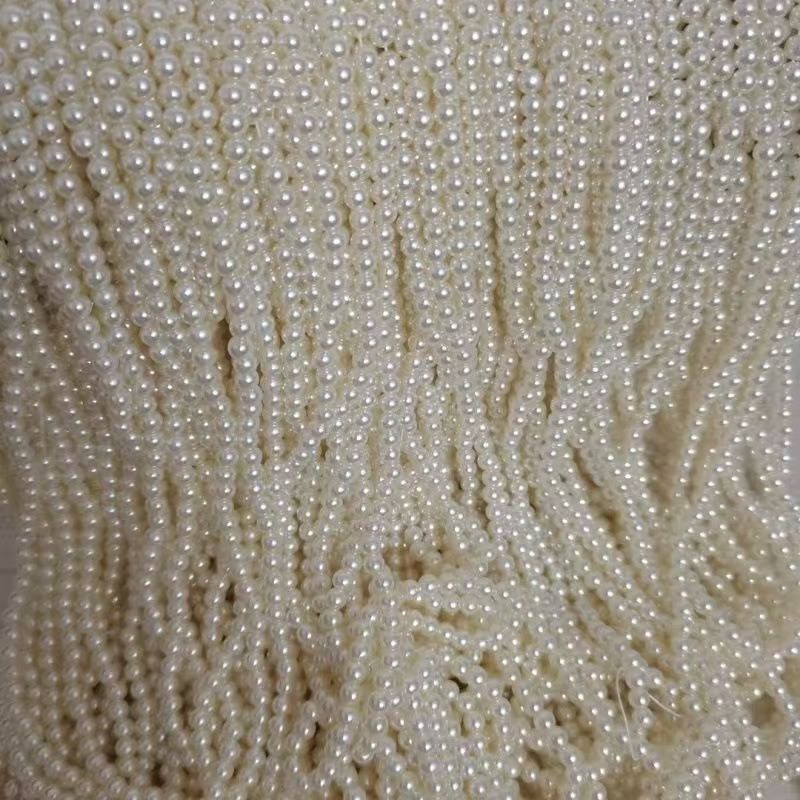 DIY handmade jewelry beads seed beads stringing pearls through hole round white real shell beads crystal no peel pearls