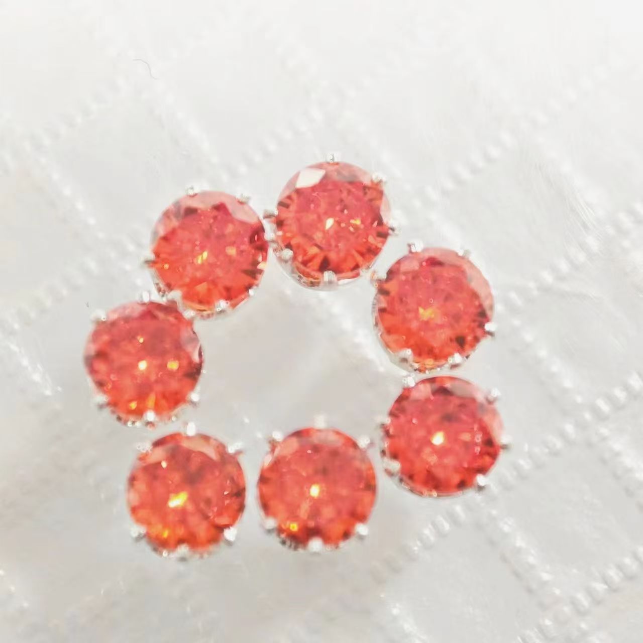 4mm round hot claw diamond zircon DIY accessories high-end fashion hand-sewn colorful gemstone beads dopamine flash