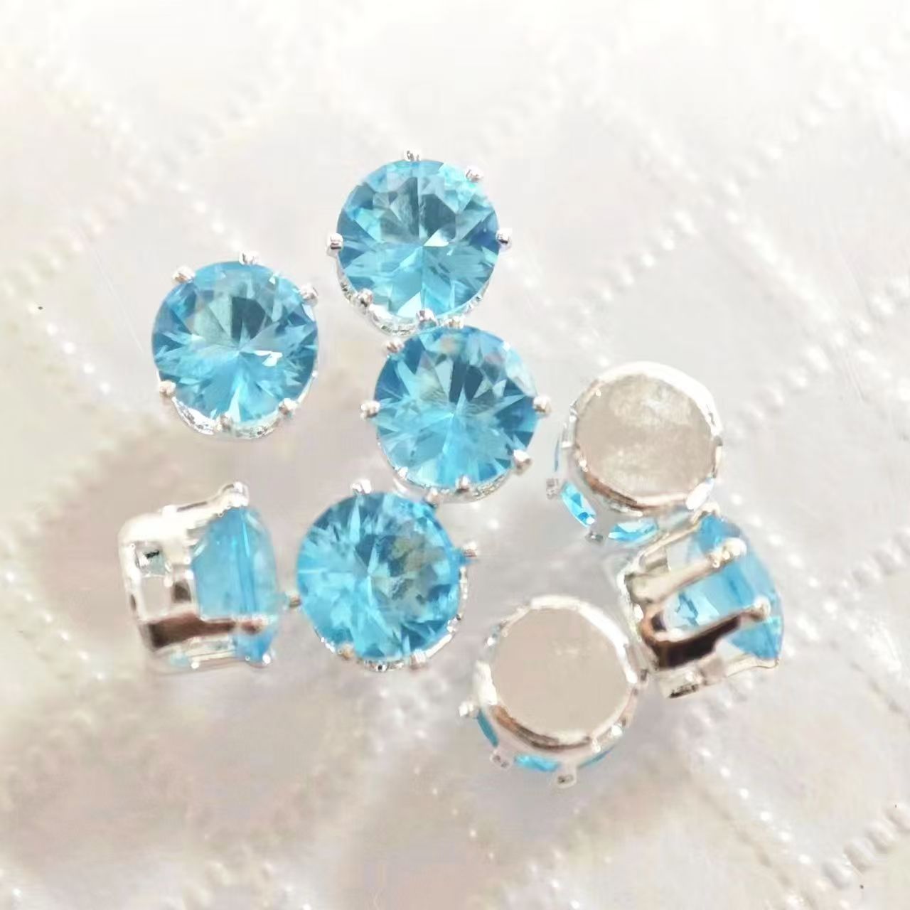 4mm round hot claw diamond zircon DIY accessories high-end fashion hand-sewn colorful gemstone beads dopamine flash