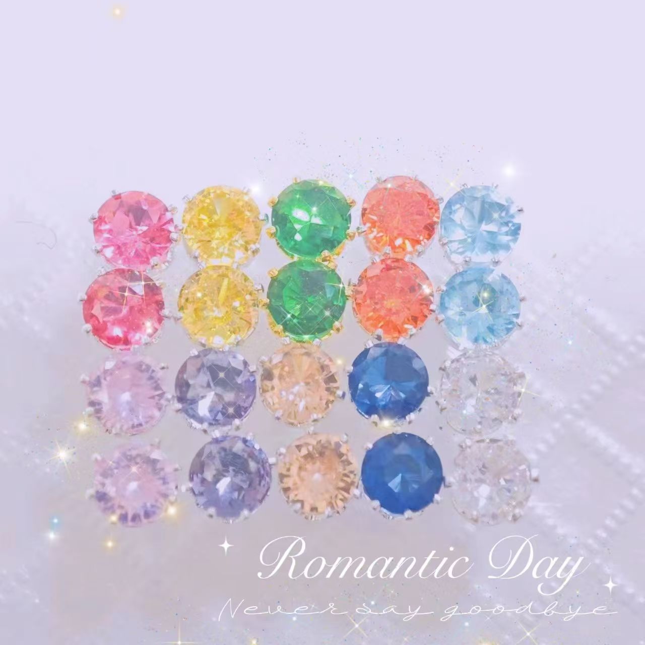 4mm round hot claw diamond zircon DIY accessories high-end fashion hand-sewn colorful gemstone beads dopamine flash