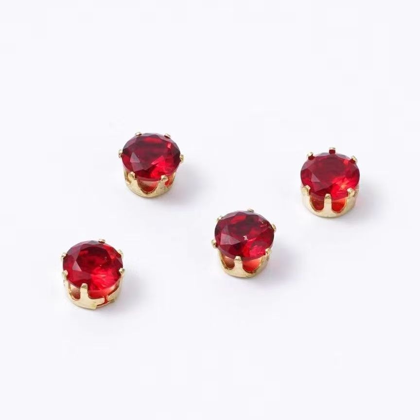 4mm round hot claw diamond zircon DIY accessories high-end fashion hand-sewn colorful gemstone beads dopamine flash