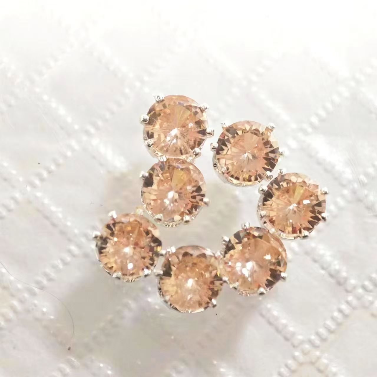 4mm round hot claw diamond zircon DIY accessories high-end fashion hand-sewn colorful gemstone beads dopamine flash