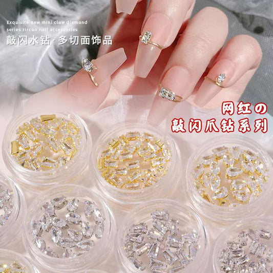 Ins jewelry accessories horse eye claw drill hand-sewn zircon flash drill nail decoration clothing accessories mixed packaging