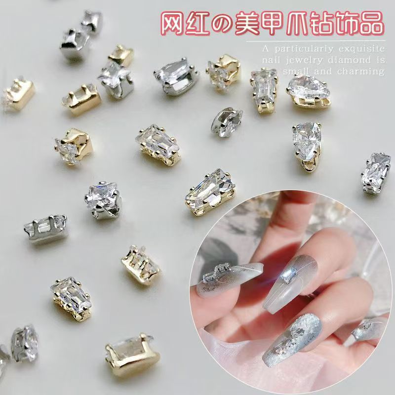 Ins jewelry accessories horse eye claw drill hand-sewn zircon flash drill nail decoration clothing accessories mixed packaging