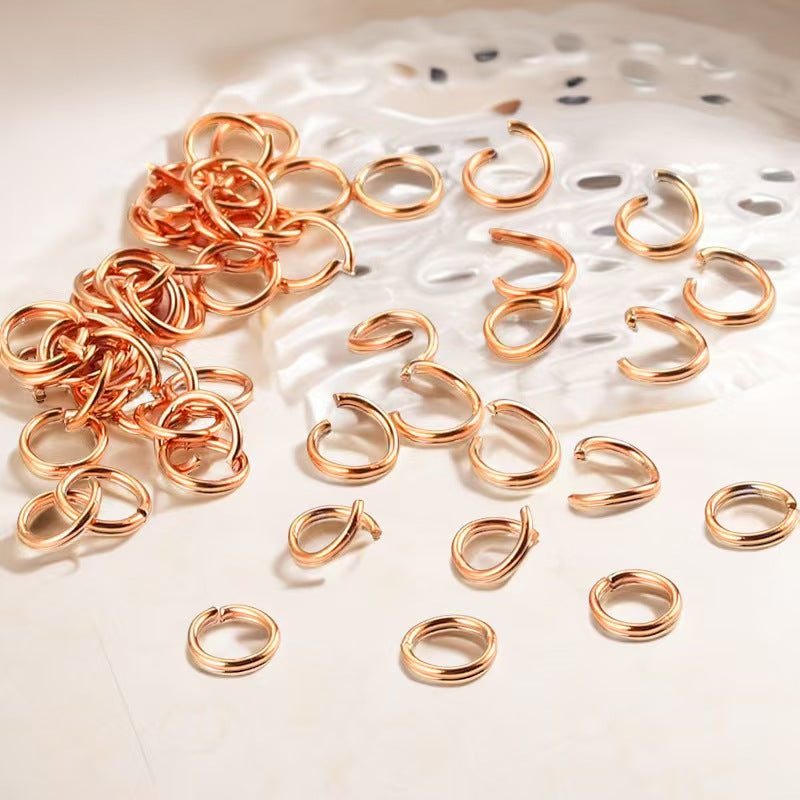304 Stainless Steel 18K Gold Open Ring; Connect Small Circle DIY Jewelry