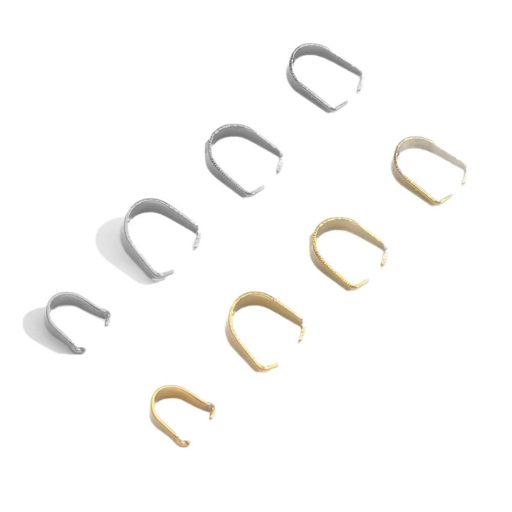 Wholesale melon seed clasp necklace bracelet pendant clasp pendant connector clasp DIY jewelry mismatch mouth real gold electroplated pendant