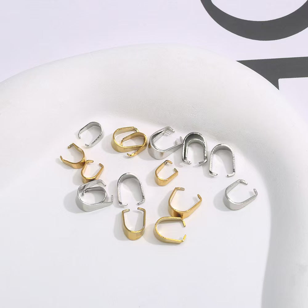 Wholesale melon seed clasp necklace bracelet pendant clasp pendant connector clasp DIY jewelry mismatch mouth real gold electroplated pendant