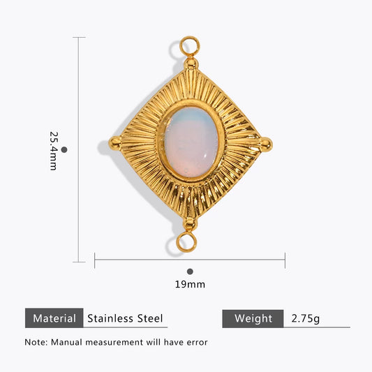 5 Stainless Steel Retro Maillard Tiger's Eye Pendants, Earrings with Hollowed-out Lace and Agate, High-end Earrings, Necklaces and Pendants