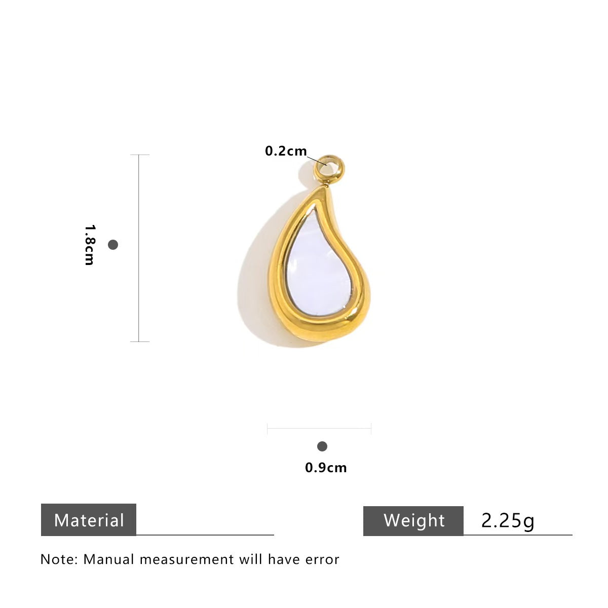 Wholesale of 5 DIY necklace jewelry accessories including stainless - steel five - pointed star, drop - shaped shell pendant, vacuum - plated gold single - hole pendant