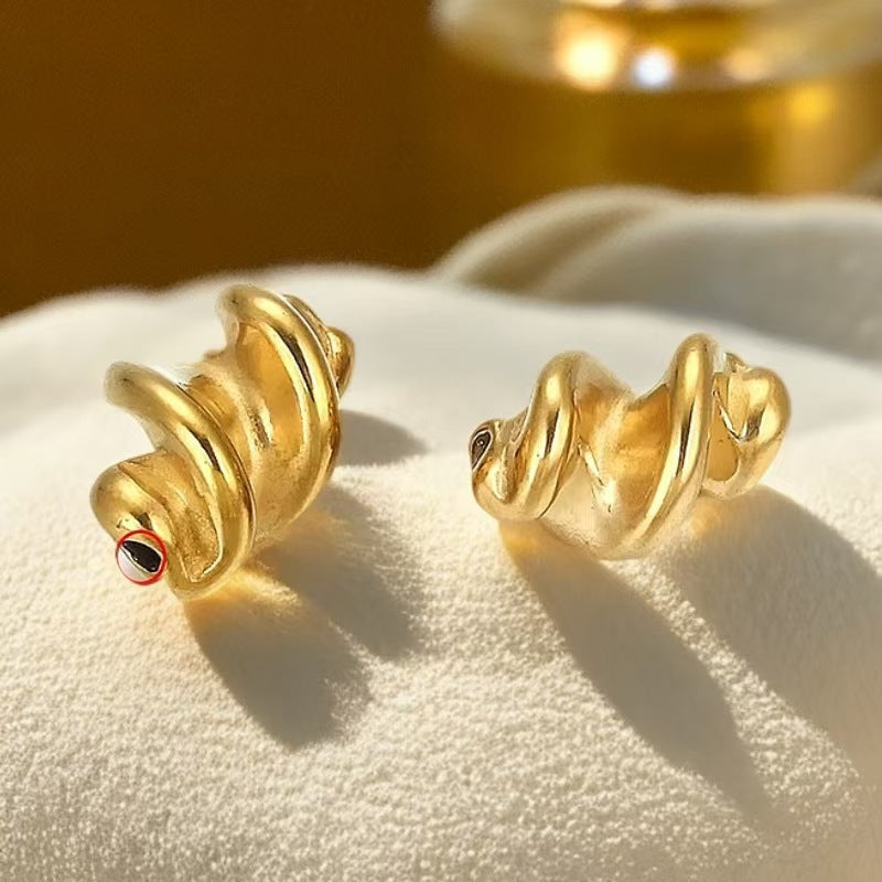 Stainless steel twisted bead spacer beads, positioning beads, DIY handmade bracelet, necklace small accessories, personalized twisted - shaped positioning beads, 5 pieces