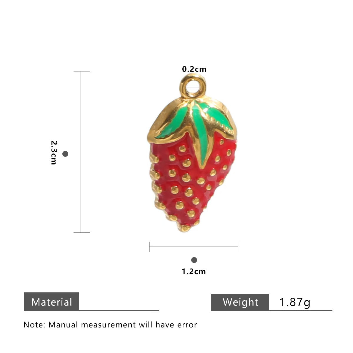 Oil - drip stainless - steel apple, strawberry, grape, banana fruit - themed DIY jewelry. High - end feeling necklace accessories and pendants