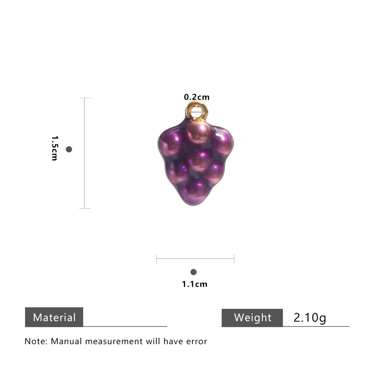 Oil - drip stainless - steel apple, strawberry, grape, banana fruit - themed DIY jewelry. High - end feeling necklace accessories and pendants