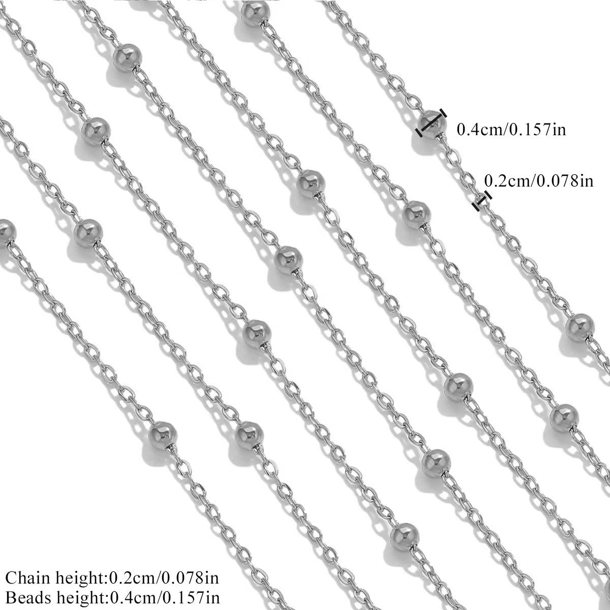 Stainless steel spacer bead chains, tassel chains, DIY ancient - style materials, handmade jewelry components for bracelets, necklaces and other accessories