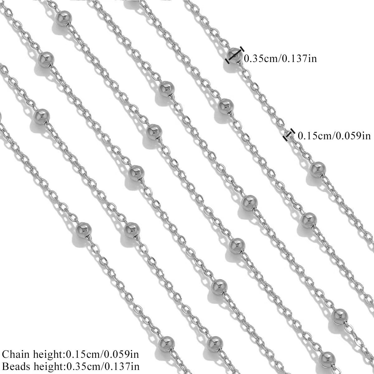 Stainless steel spacer bead chains, tassel chains, DIY ancient - style materials, handmade jewelry components for bracelets, necklaces and other accessories