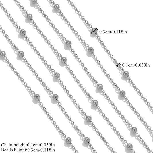 Stainless steel spacer bead chains, tassel chains, DIY ancient - style materials, handmade jewelry components for bracelets, necklaces and other accessories