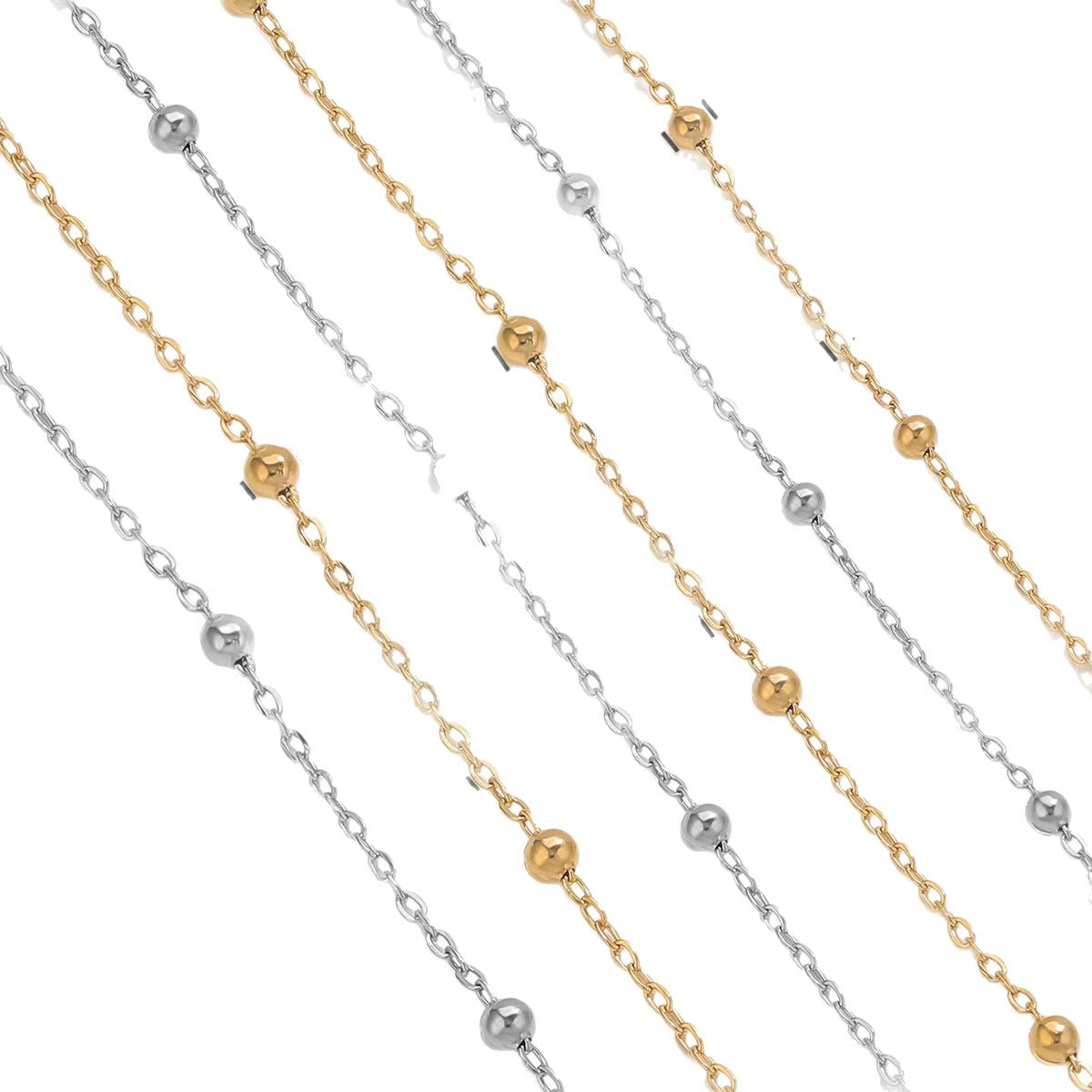 Stainless steel spacer bead chains, tassel chains, DIY ancient - style materials, handmade jewelry components for bracelets, necklaces and other accessories