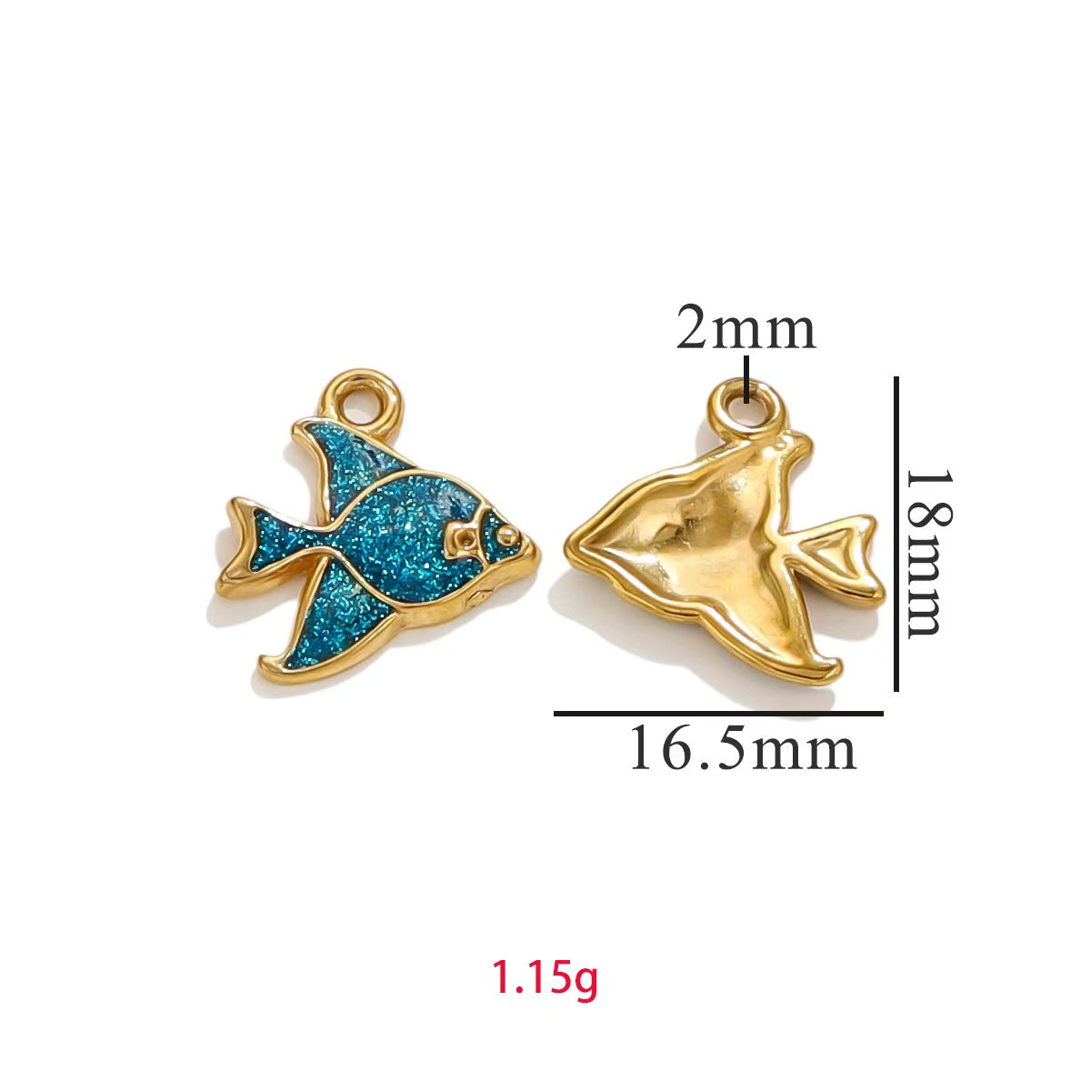 Stainless steel delicate and cute pendant, enamel oil - dripping process, handmade DIY necklace and bracelet, popular jewelry pendant, 5 pieces