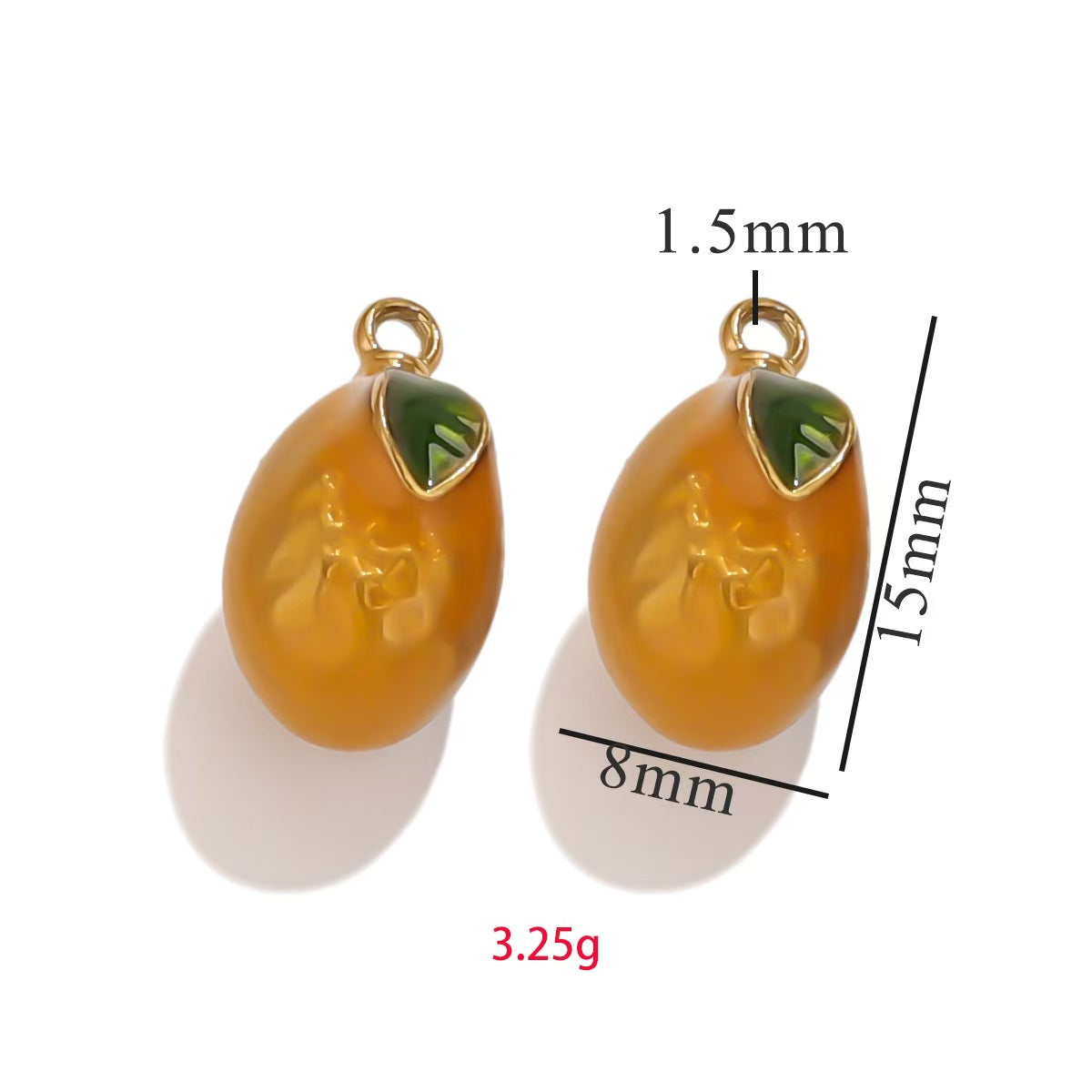Stainless steel delicate and cute pendant, enamel oil - dripping process, handmade DIY necklace and bracelet, popular jewelry pendant, 5 pieces