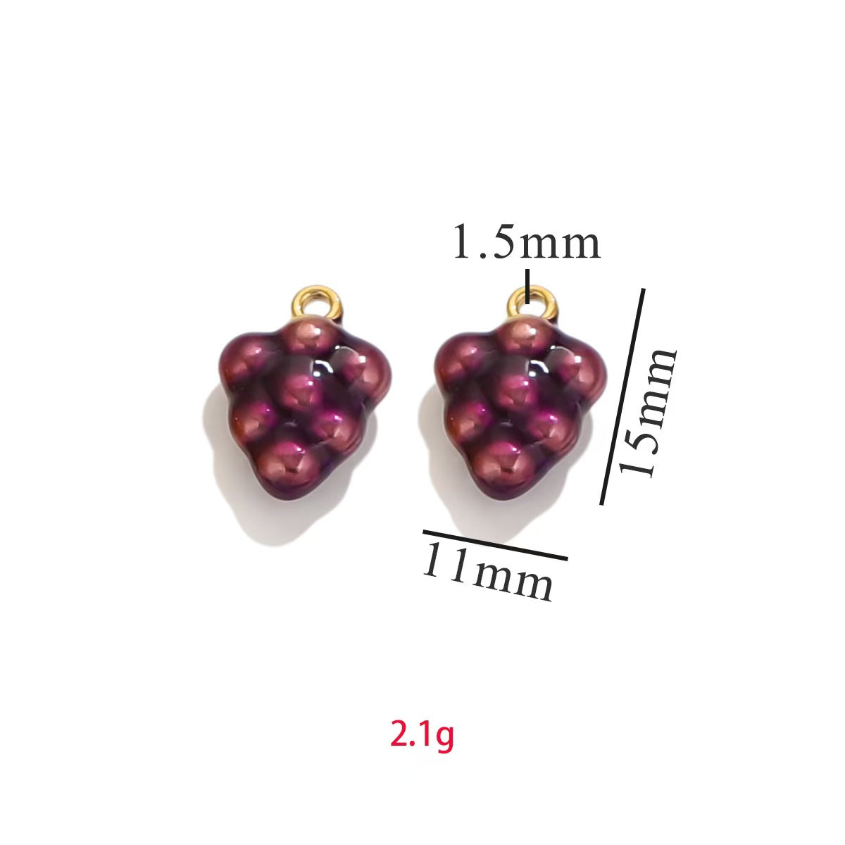 Stainless steel delicate and cute pendant, enamel oil - dripping process, handmade DIY necklace and bracelet, popular jewelry pendant, 5 pieces
