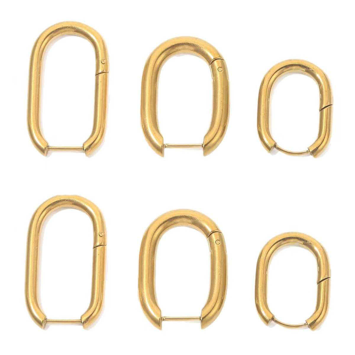 Wholesale of 2 Stainless Steel Personalized Earrings, Trendy European and American Style Electroplated Handmade DIY Earrings, Ear Accessories with Exquisite Pendant