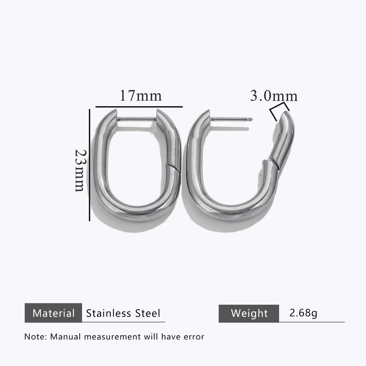 Wholesale of 2 Stainless Steel Personalized Earrings, Trendy European and American Style Electroplated Handmade DIY Earrings, Ear Accessories with Exquisite Pendant