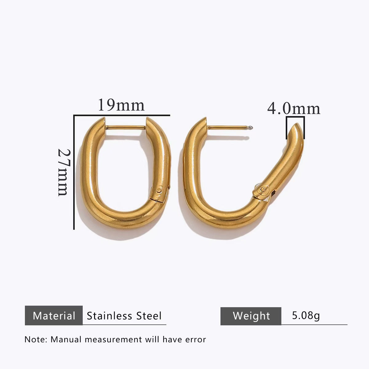 Wholesale of 2 Stainless Steel Personalized Earrings, Trendy European and American Style Electroplated Handmade DIY Earrings, Ear Accessories with Exquisite Pendant
