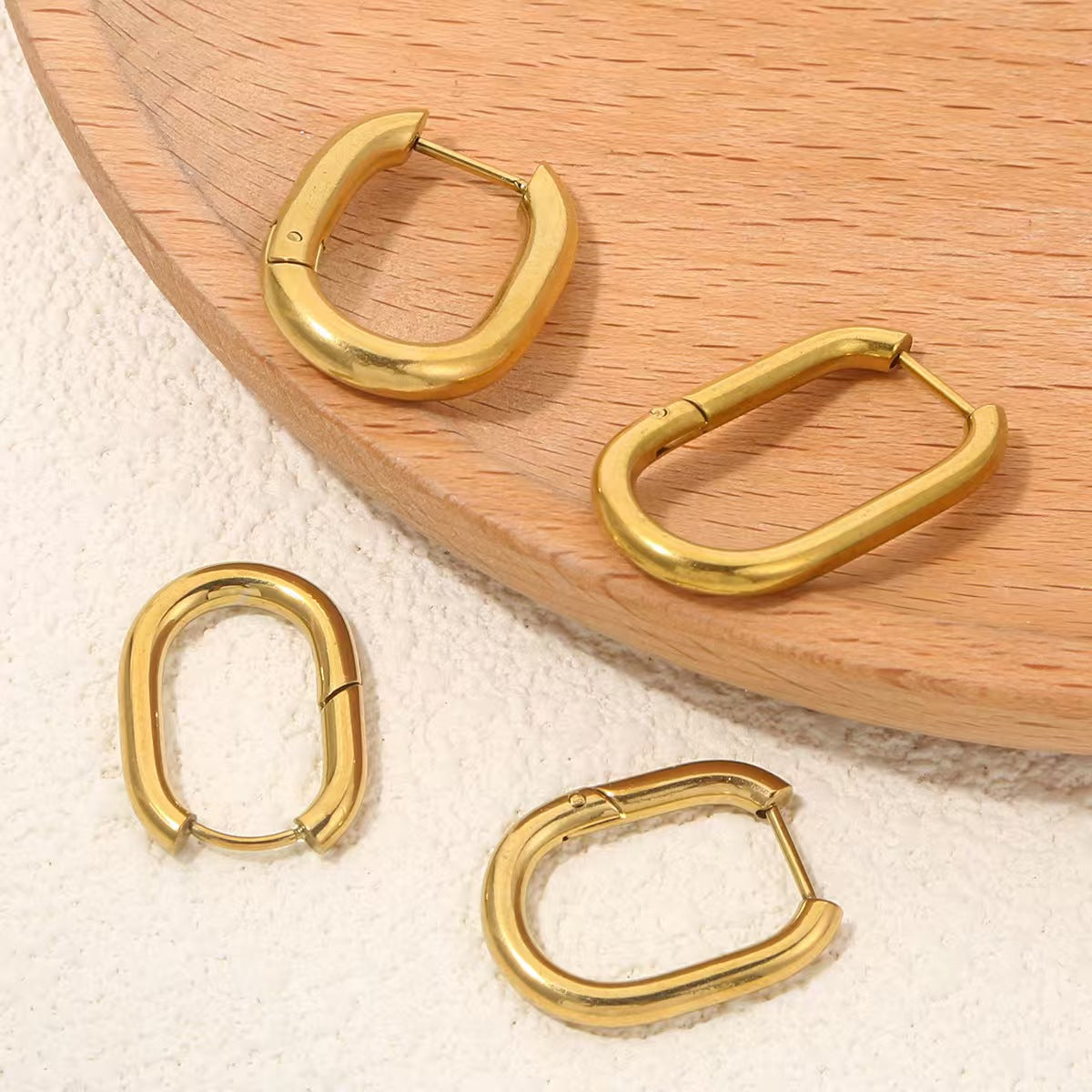 Wholesale of 2 Stainless Steel Personalized Earrings, Trendy European and American Style Electroplated Handmade DIY Earrings, Ear Accessories with Exquisite Pendant