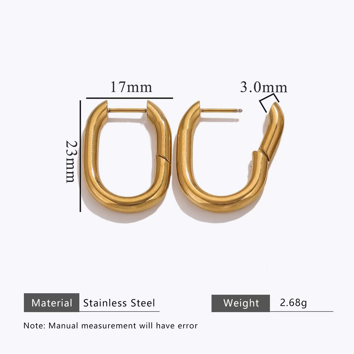 Wholesale of 2 Stainless Steel Personalized Earrings, Trendy European and American Style Electroplated Handmade DIY Earrings, Ear Accessories with Exquisite Pendant