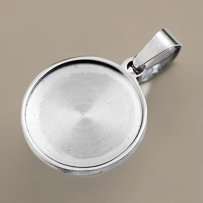 Stainless Steel Geometric Pendant Tag Small Jewelry Tray, Japanese and Korean Style Handmade DIY Necklace and Collarbone Chain Accessories Tray, 5 Pieces