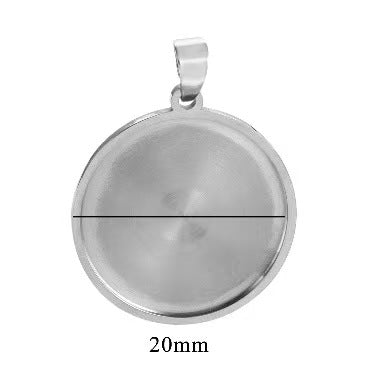 Stainless Steel Geometric Pendant Tag Small Jewelry Tray, Japanese and Korean Style Handmade DIY Necklace and Collarbone Chain Accessories Tray, 5 Pieces