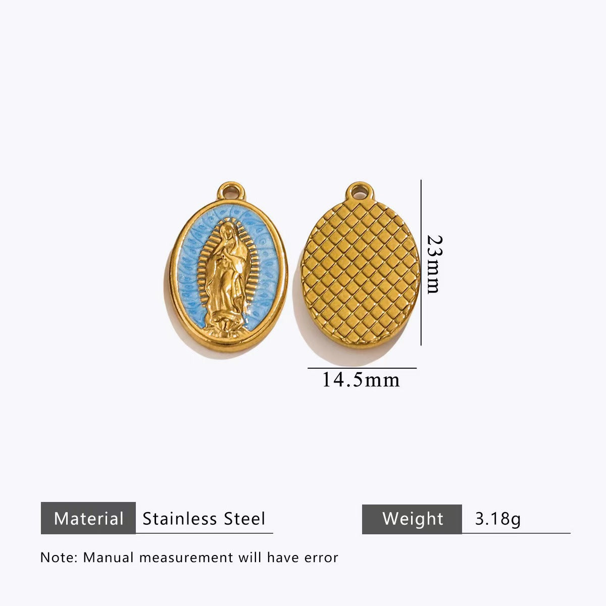 Stainless steel jewelry pendants with oil - dripping process, handmade DIY stainless steel bracelets and necklaces, delicate small jewelry pendants, 5 pieces