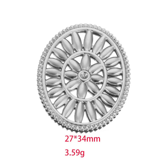 Electroplating process for stainless - steel gilded pendants, with European and American personalized trendy style. 5 handmade DIY necklace accessory pendants