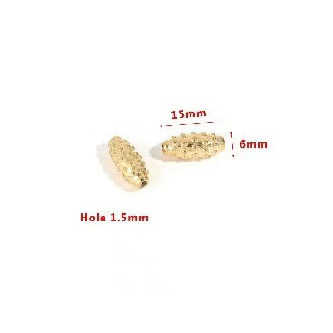 2 Stainless Steel Golden 18K Gold Plated Spacer Beads, European and American Style Handmade DIY Bracelet, Necklace, Jewelry Spacer Beads, Loose Beads Accessories