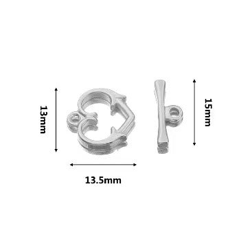 Stainless steel cute small accessories, backpack pendants, necklace clasps, handmade DIY necklace and collarbone chain accessories, electroplating process, 4 pieces