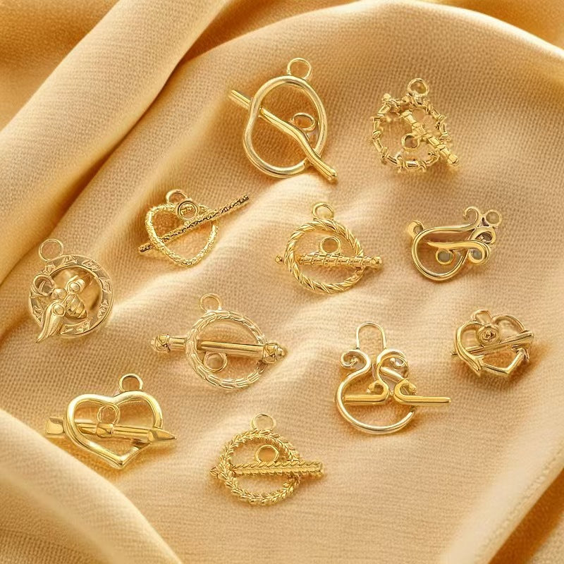 Stainless steel cute small accessories, backpack pendants, necklace clasps, handmade DIY necklace and collarbone chain accessories, electroplating process, 4 pieces