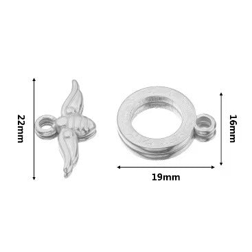 Stainless steel cute small accessories, backpack pendants, necklace clasps, handmade DIY necklace and collarbone chain accessories, electroplating process, 4 pieces