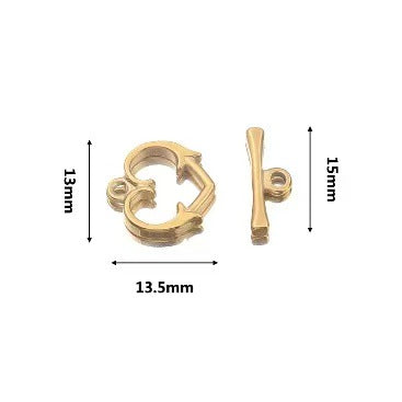 Stainless steel cute small accessories, backpack pendants, necklace clasps, handmade DIY necklace and collarbone chain accessories, electroplating process, 4 pieces