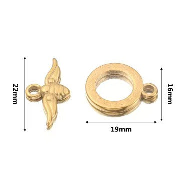 Stainless steel cute small accessories, backpack pendants, necklace clasps, handmade DIY necklace and collarbone chain accessories, electroplating process, 4 pieces