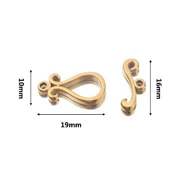 Stainless steel cute small accessories, backpack pendants, necklace clasps, handmade DIY necklace and collarbone chain accessories, electroplating process, 4 pieces
