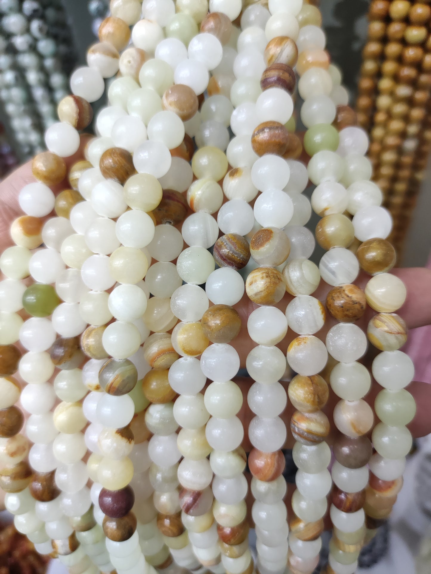 $2.5/strand--8mm semi-finished  crystal beads