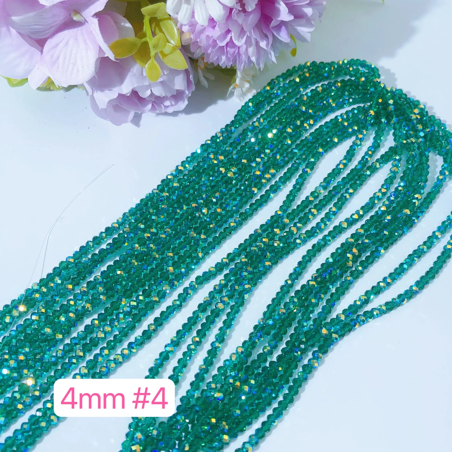 4 mm Glass Disco Beads