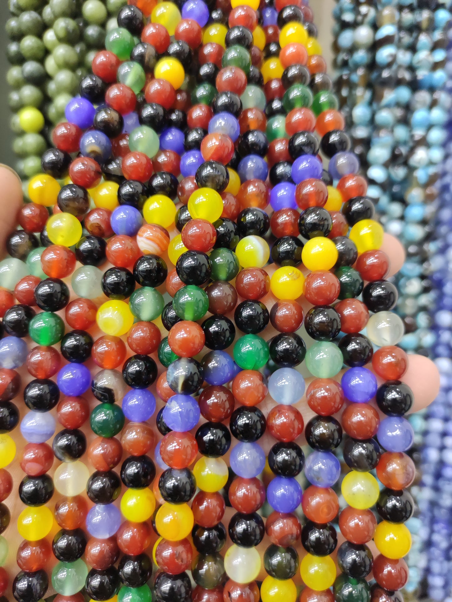 $2.5/strand--8mm semi-finished  crystal beads