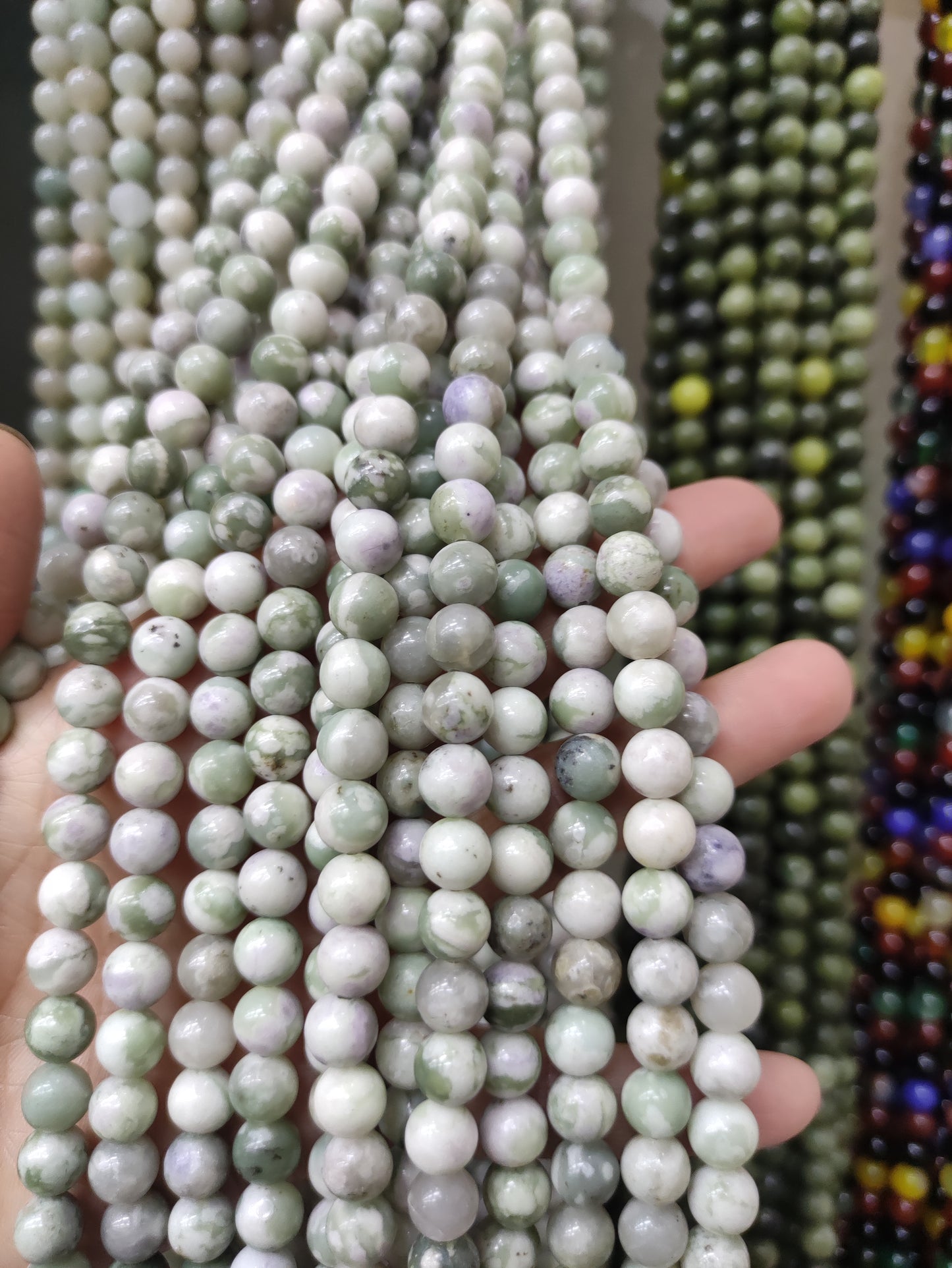 $2.5/strand--8mm semi-finished  crystal beads