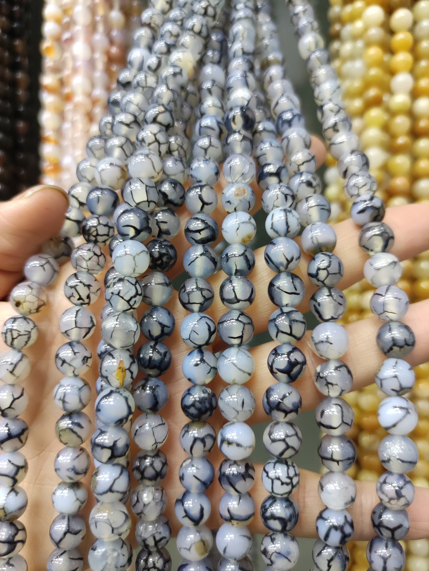 $2.5/strand--8mm semi-finished  crystal beads