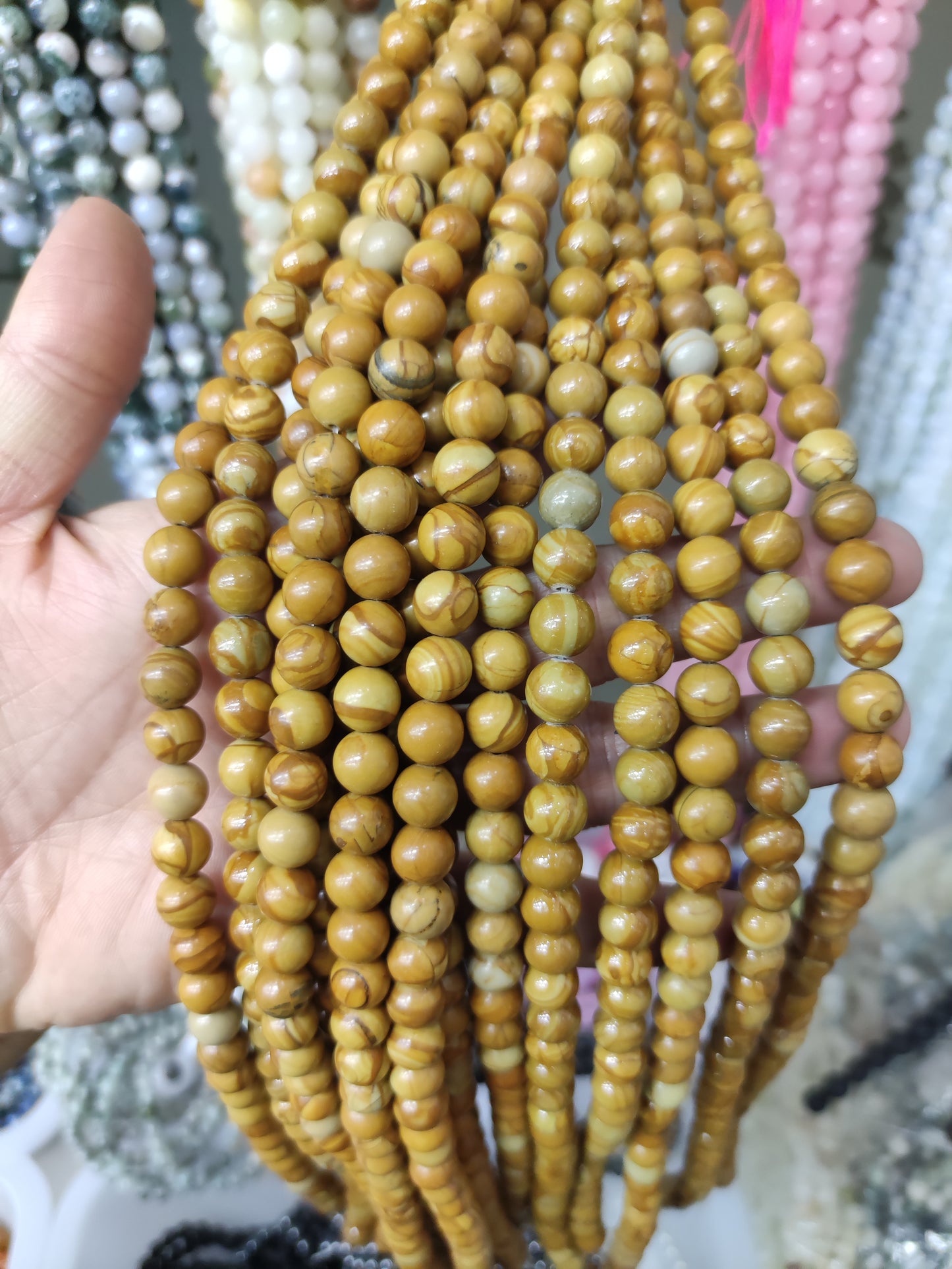 $2.5/strand--8mm semi-finished  crystal beads